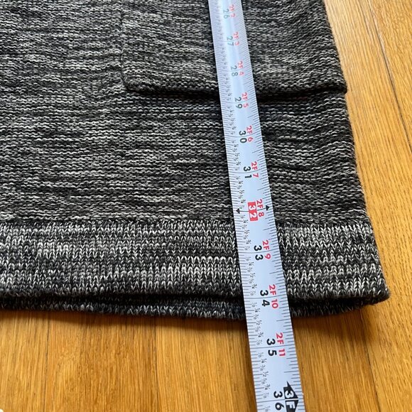 Neiman Marcus Size M Gray Cotton Long Sleeve Round Neck Knit Dress - Picture 10 of 15